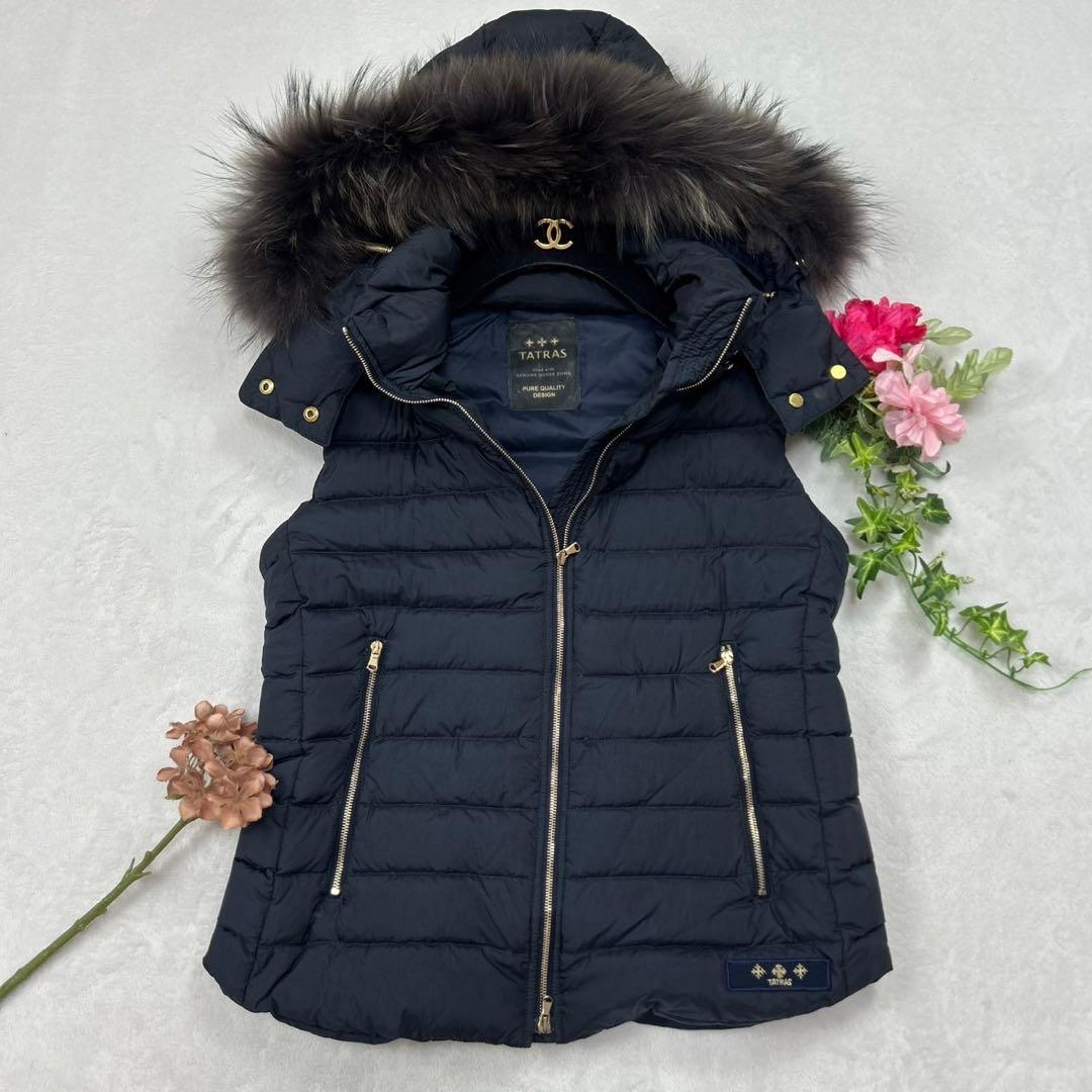 F665 M 2 タトラス オルシエラ 軽量 ネイビー ダウンベスト レディース