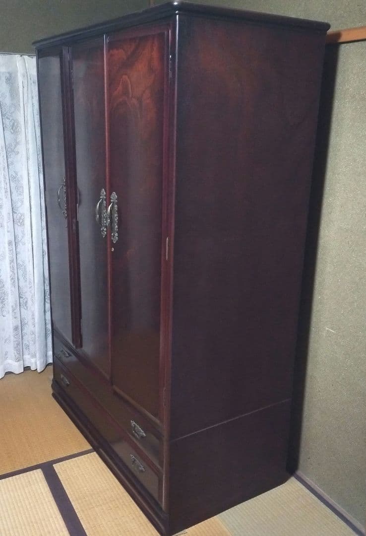 洋服ダンス　天然木　幅1m22×高さ1m78×奥行0.6m　送料無料　たのメル便