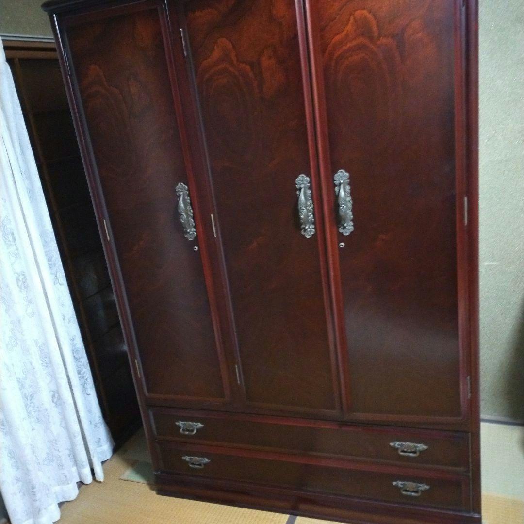 洋服ダンス　天然木　幅1m22×高さ1m78×奥行0.6m　送料無料　たのメル便