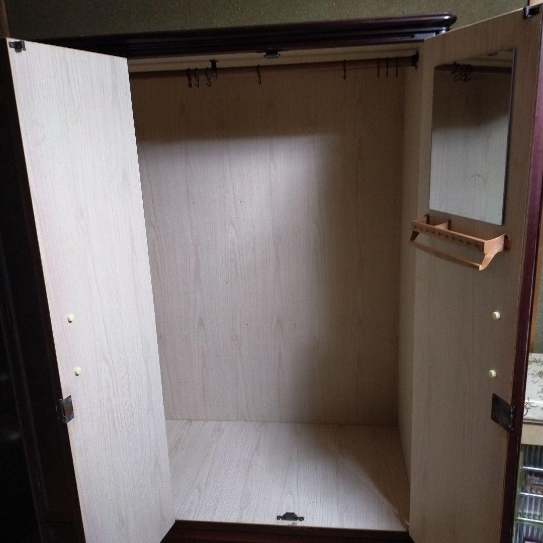 洋服ダンス　天然木　幅1m22×高さ1m78×奥行0.6m　送料無料　たのメル便
