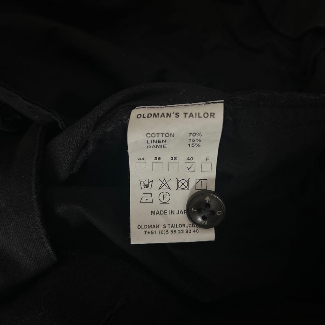 OLD MAN'S TAILOR 黒 ワイドチノパン