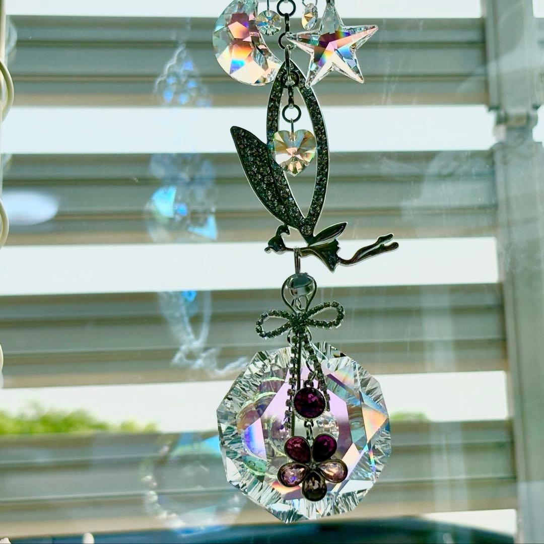 ブルーAB✩.*˚SWAROVSKIサンキャッチャー