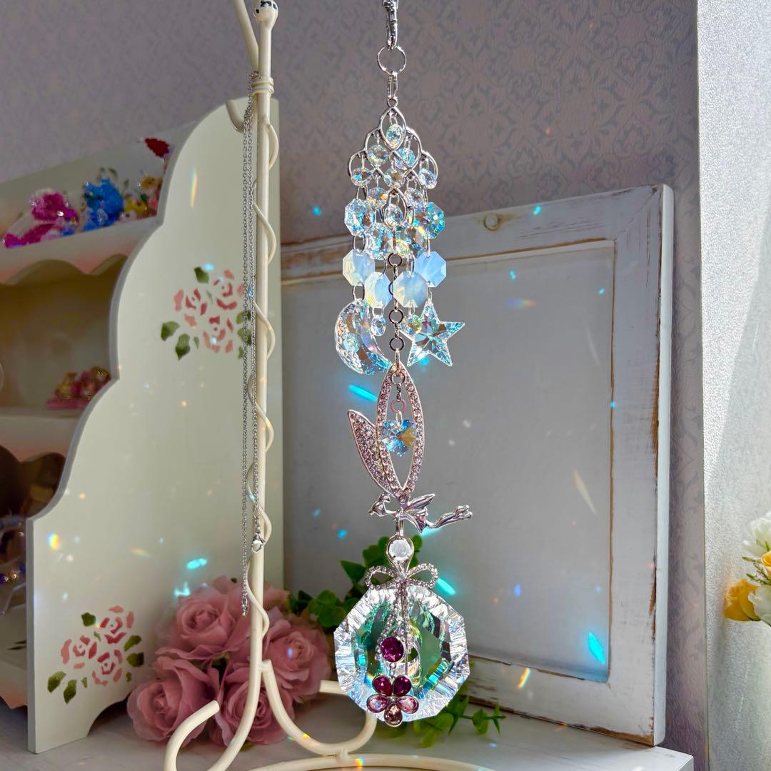 ブルーAB✩.*˚SWAROVSKIサンキャッチャー