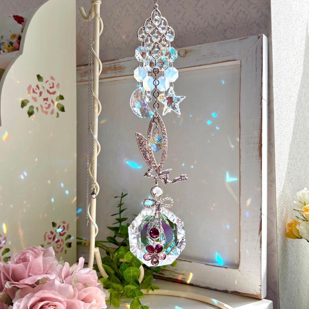 ブルーAB✩.*˚SWAROVSKIサンキャッチャー