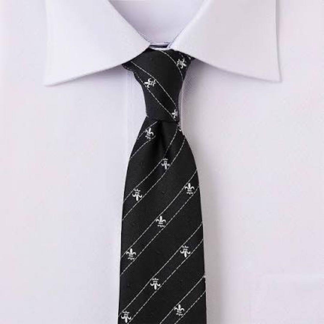 ストライプ フルール・ド・リス ネクタイ