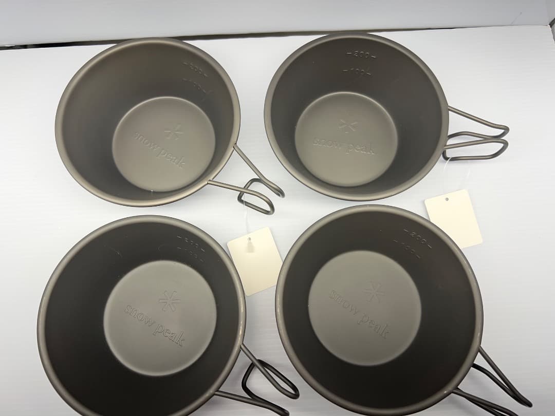 ⭐️【希少・未使用】スノーピーク peak 窒化シェラカップ 4個セット