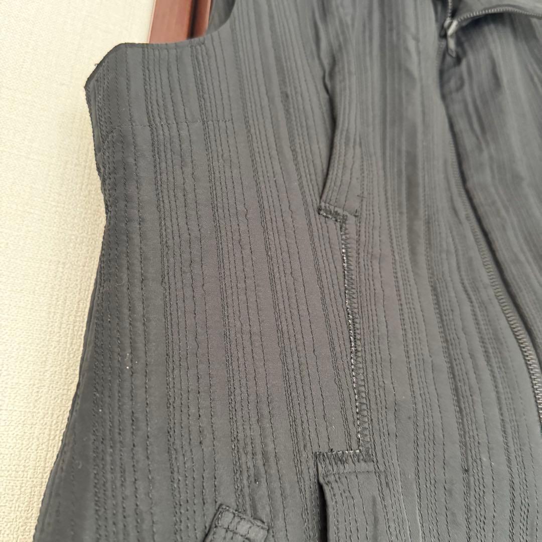 イッセイミヤケ ジップベスト ジップアップベスト キルティングベスト袖なし