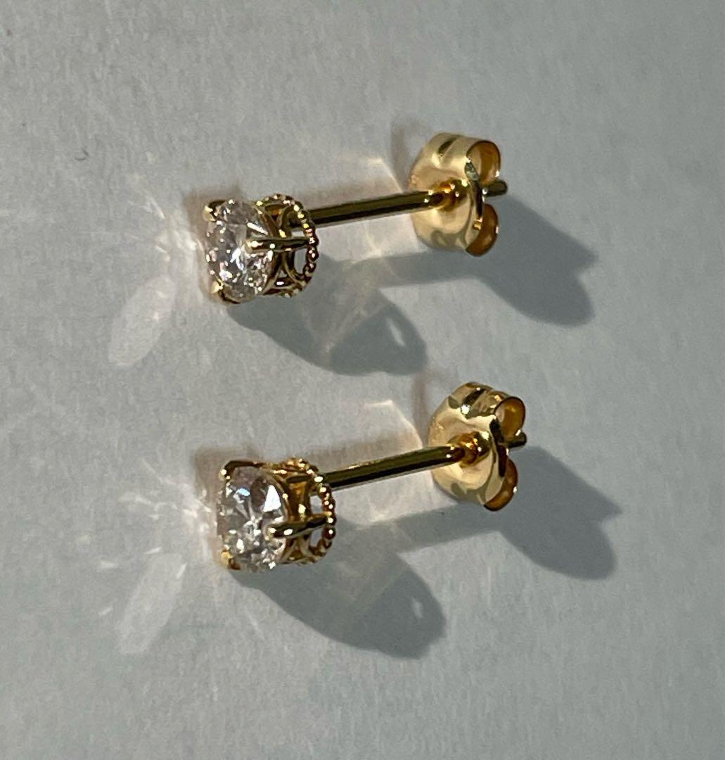 agete⭐︎アガット⭐︎一粒ダイヤピアス（0.1ct） ⭐︎18金