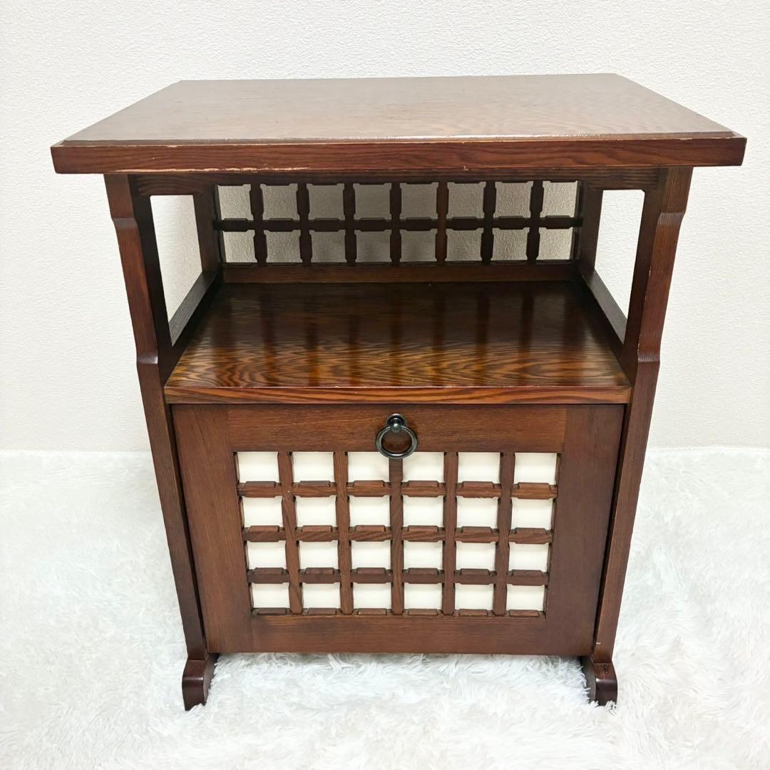 キャビネット　昭和レトロ　ニチハン　電話台　飾り棚　収納棚　アンティーク　ラック