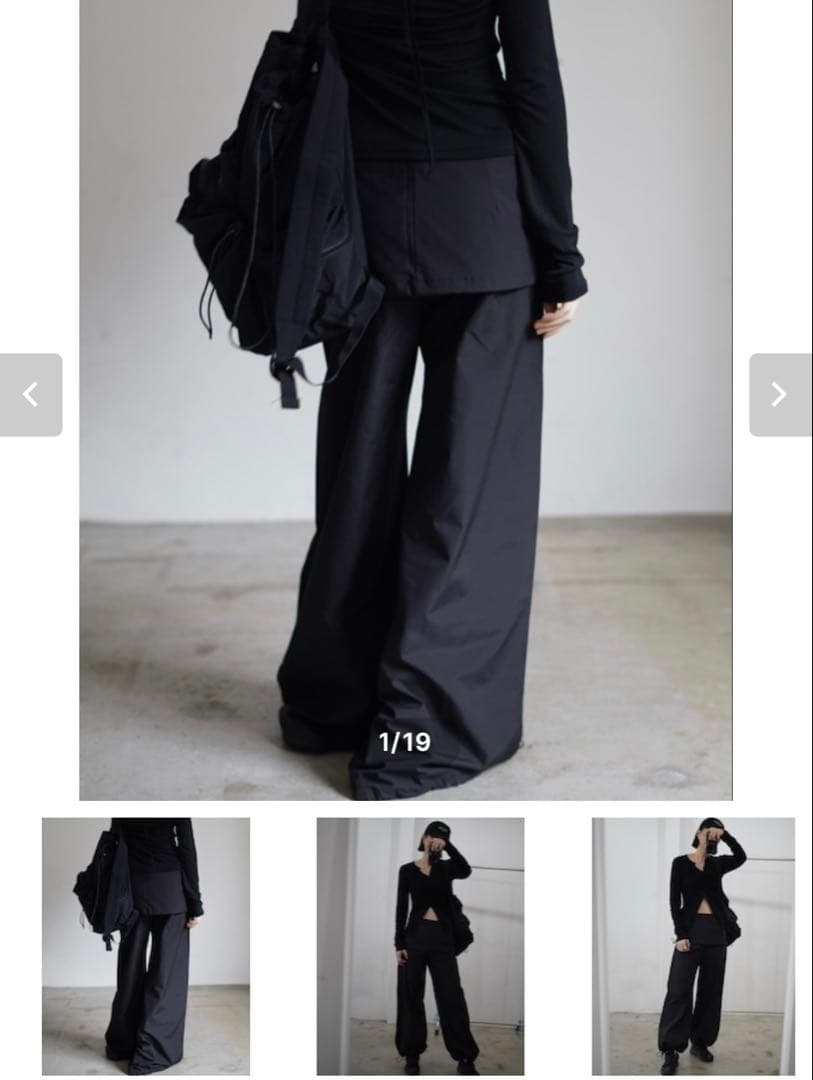パンツ chaisy style nylon layered pants