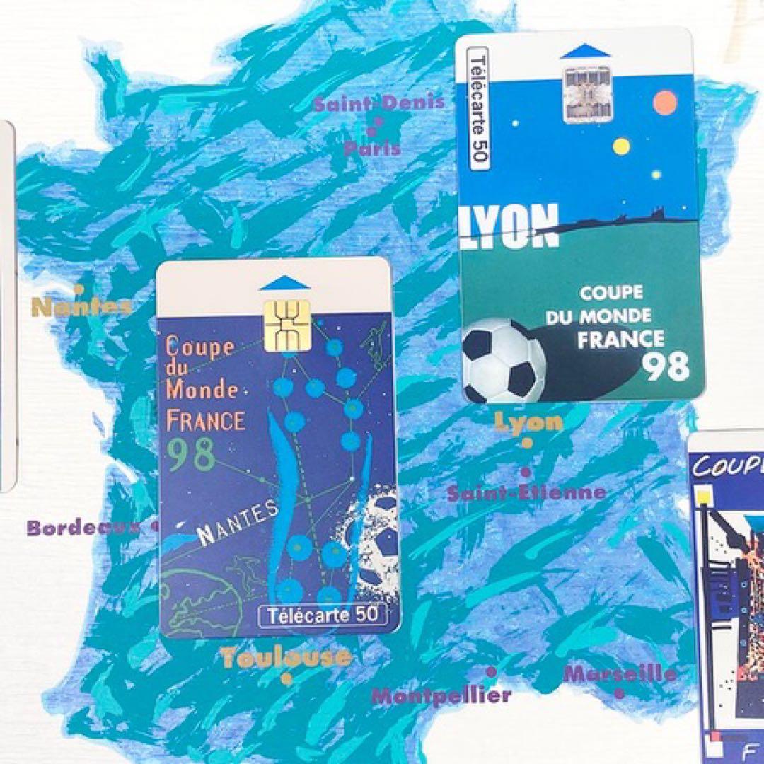#WORLDCUP#1998#France98#フランス大会テレカ4枚セット額入