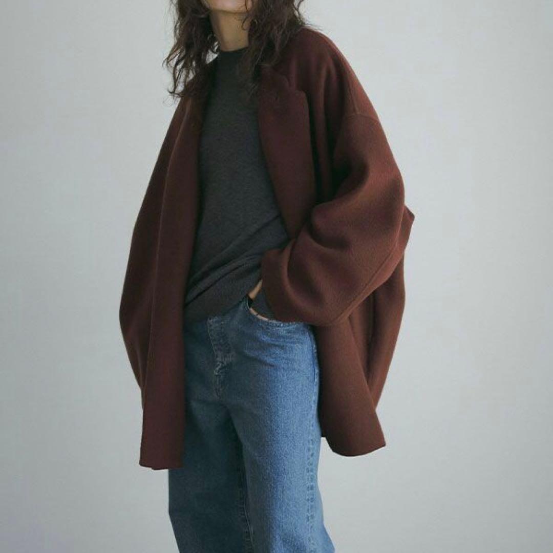 ETRE TOKYO ウールリバーコクーンコート ブラウン M