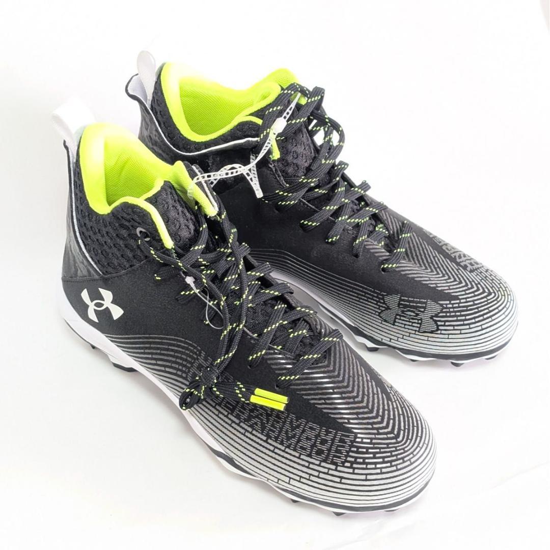 Under Armour アンダーアーマー 28.5㎝ アメフトスパイク 蛍光緑