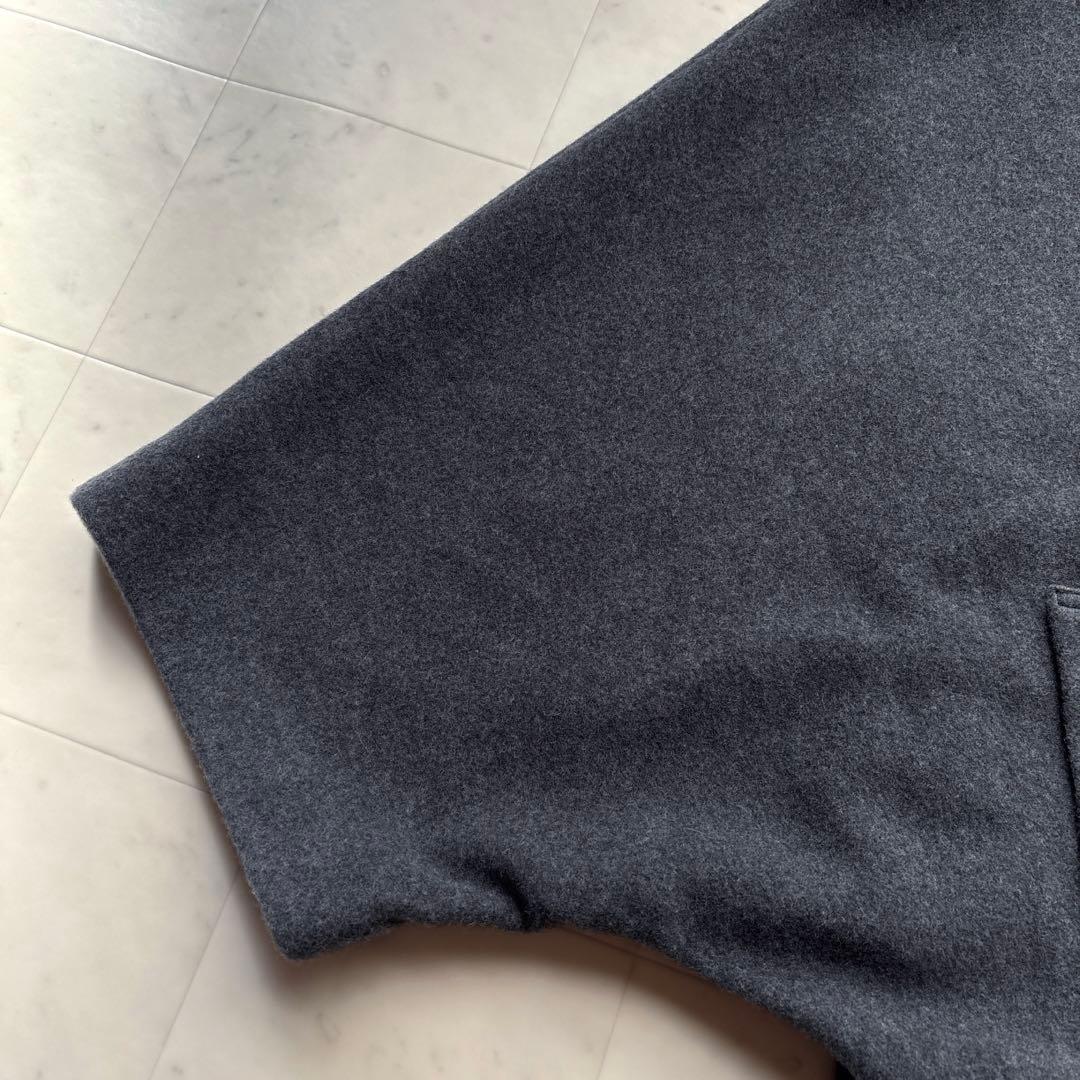 ビアズリー 24AW 未使用品 ウールポンチョコート チャコールグレー 防寒