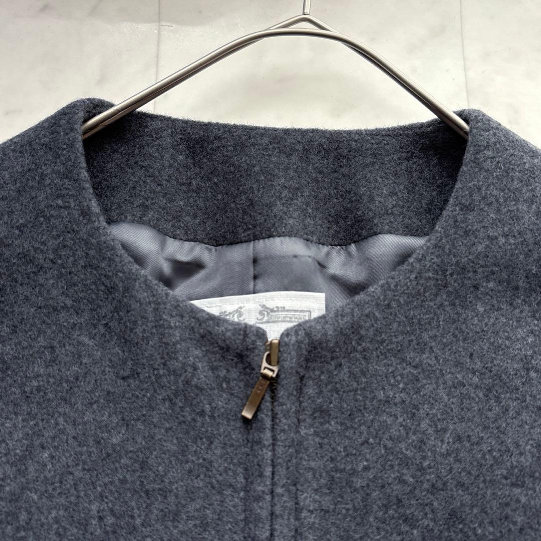 ビアズリー 24AW 未使用品 ウールポンチョコート チャコールグレー 防寒