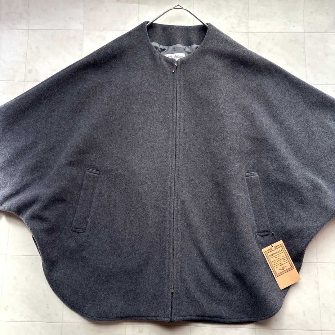 ビアズリー 24AW 未使用品 ウールポンチョコート チャコールグレー 防寒