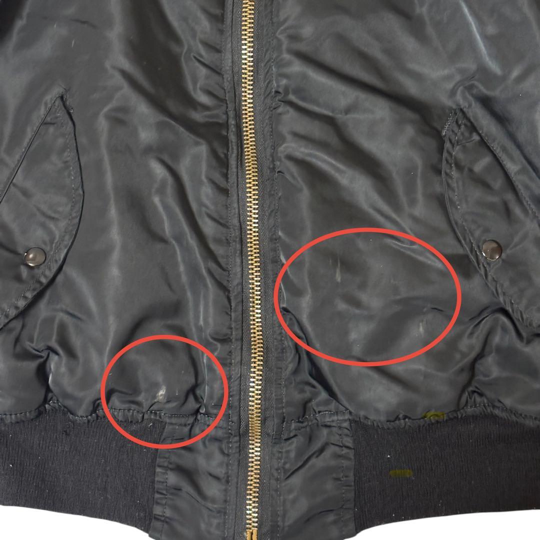 【人気】アルファインダストリーズ　ma-1 USA製　IDEALジップ L 短丈