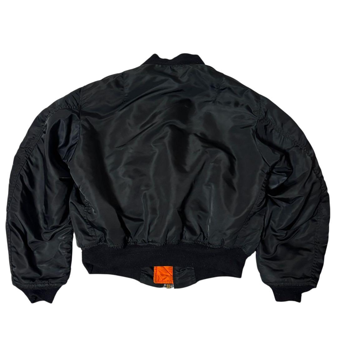 【人気】アルファインダストリーズ　ma-1 USA製　IDEALジップ L 短丈