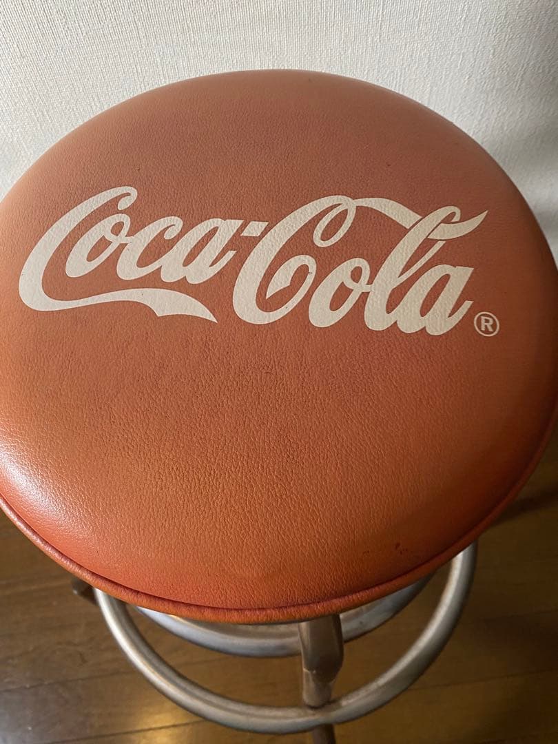 1324❣️コカ・コーラ ハイチェア Cocacola 回転椅子
