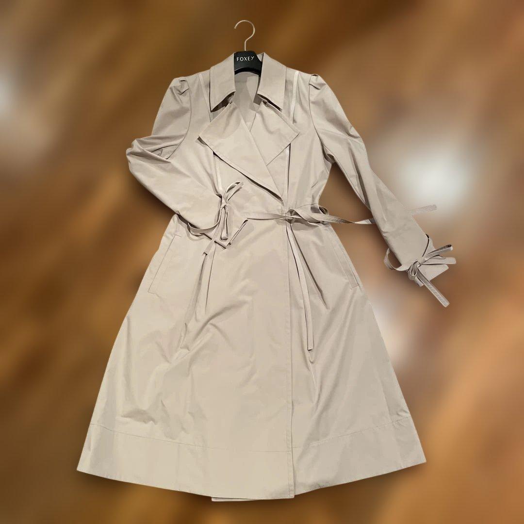 FOXEY new york ベージュ トレンチコート 40サイズ
