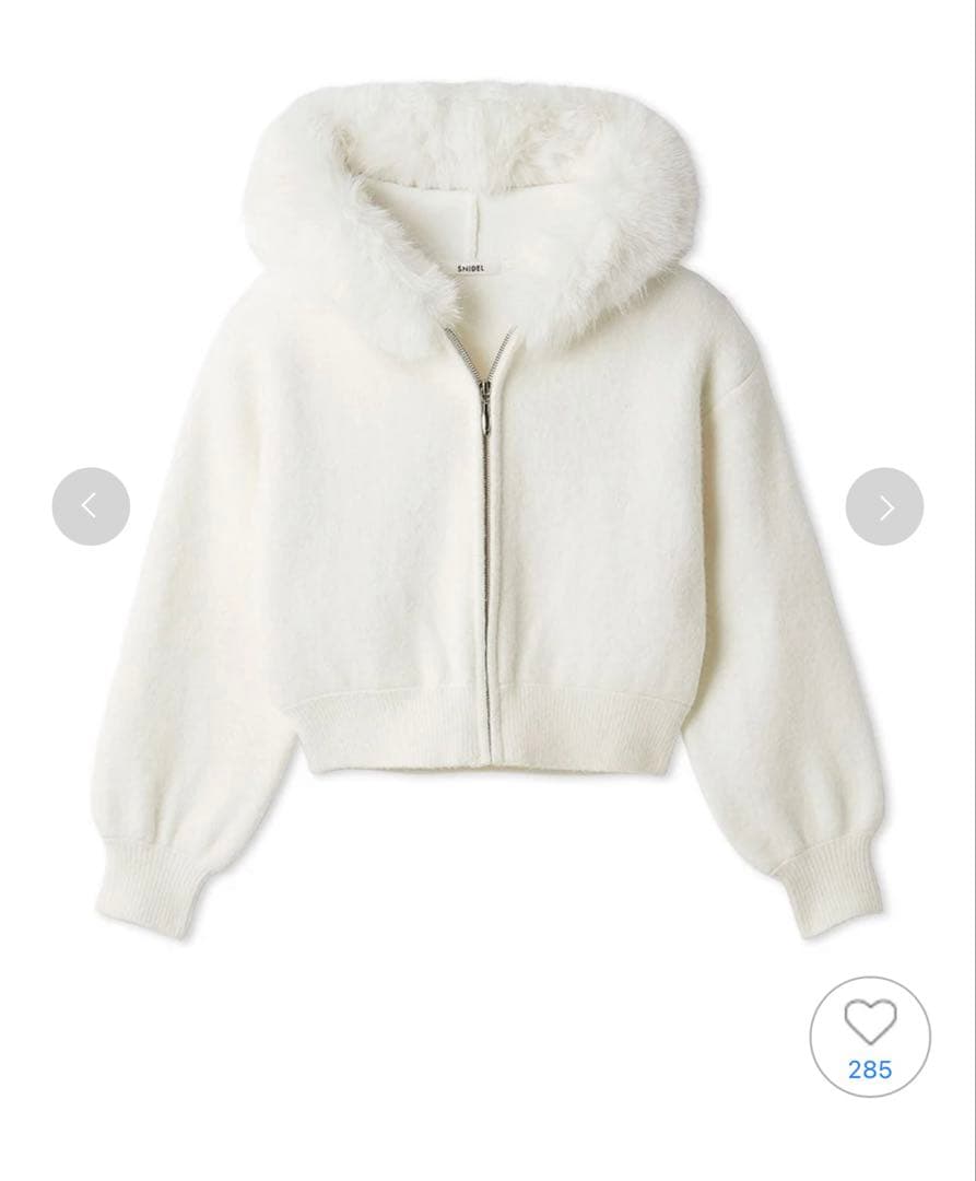 【タグ付き新品】スナイデル　Sustainableファー付きニットパーカー