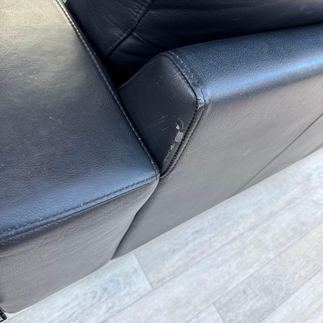 ボーコンセプト I.D.V.2 北欧モダン ブラック本革ソファ