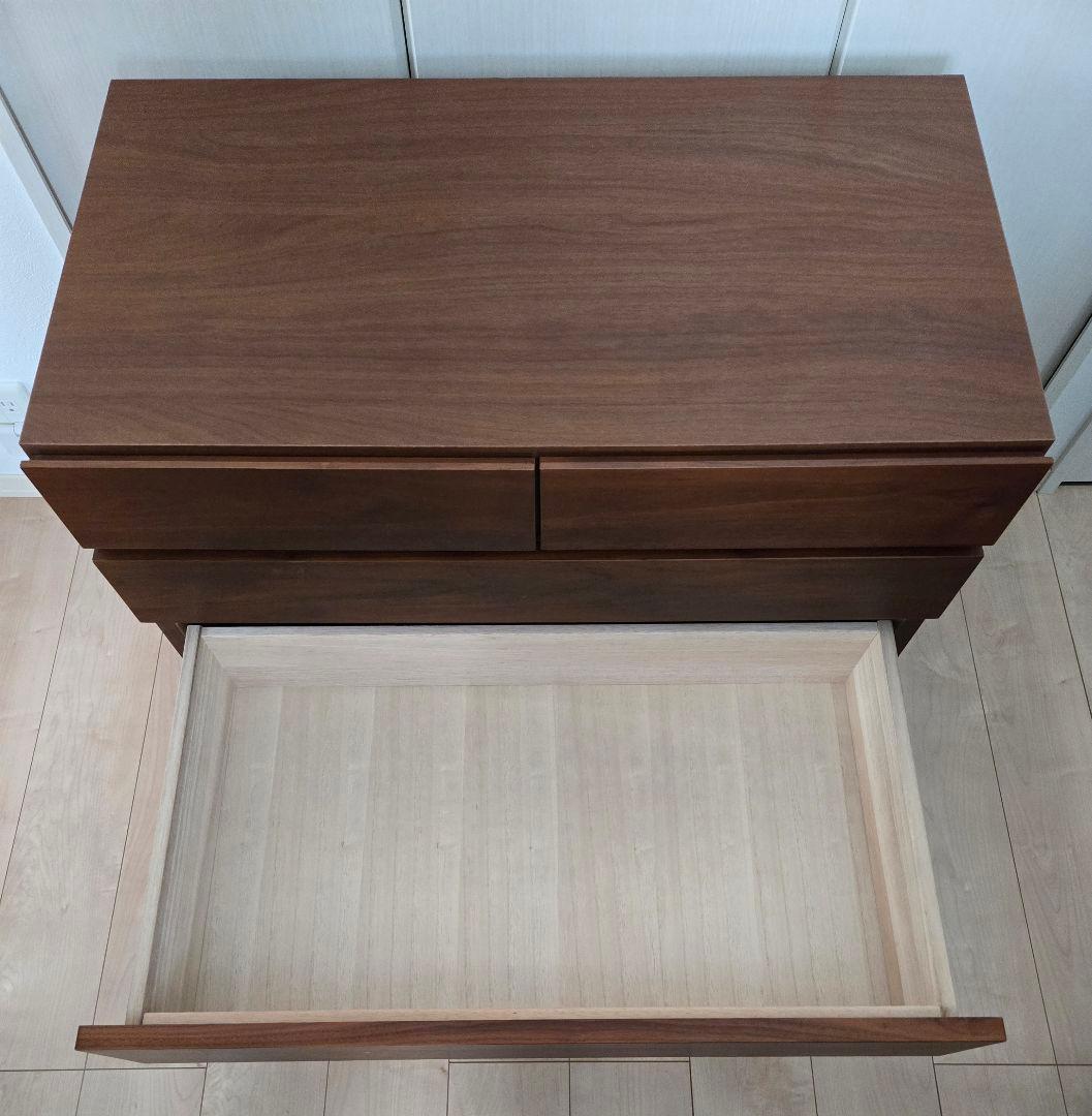 高野木工　80　サイドチェスト　レッチェ　ウォルナット