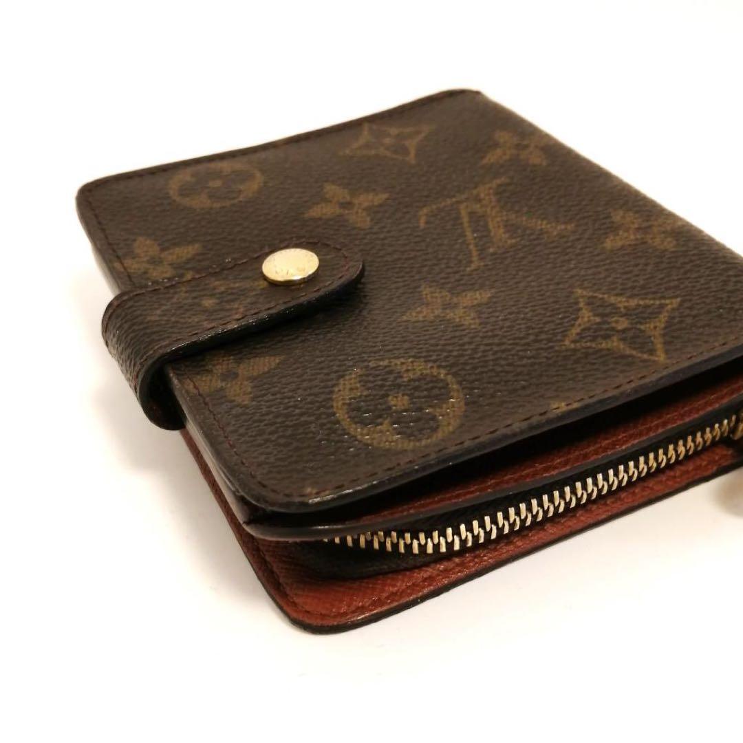 たぬきち　LOUIS VUITTON モノグラム コンパクトジップ　財布