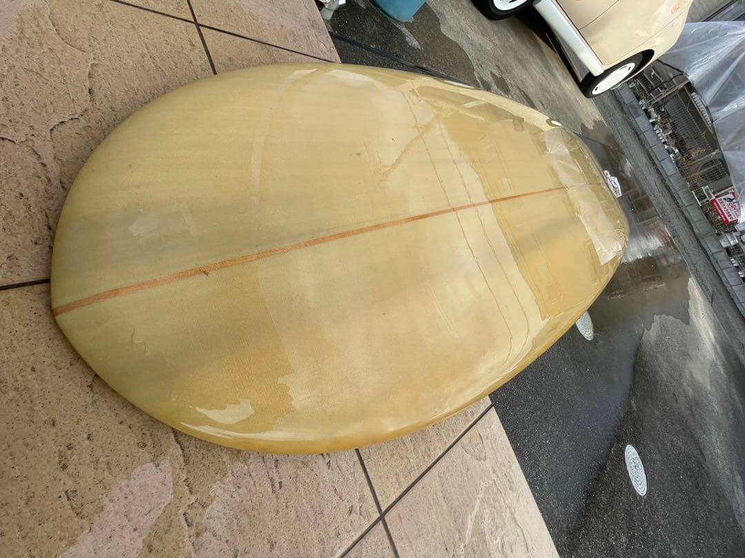 ロングボード ベージュ フィン付き　送料込み