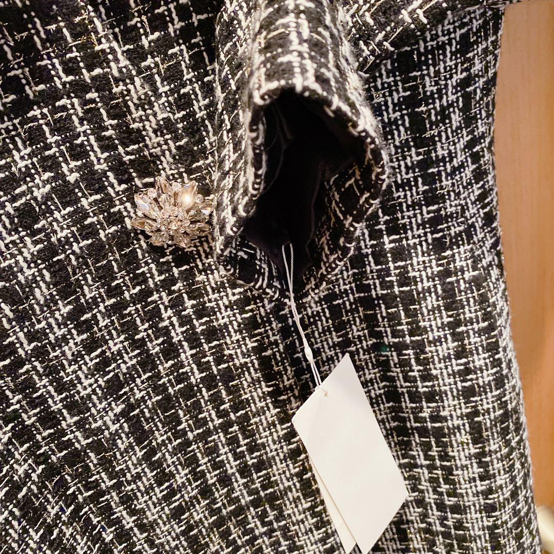 新品未使用LILY BROWN チェック柄チェスターコートロングコート サイズ1