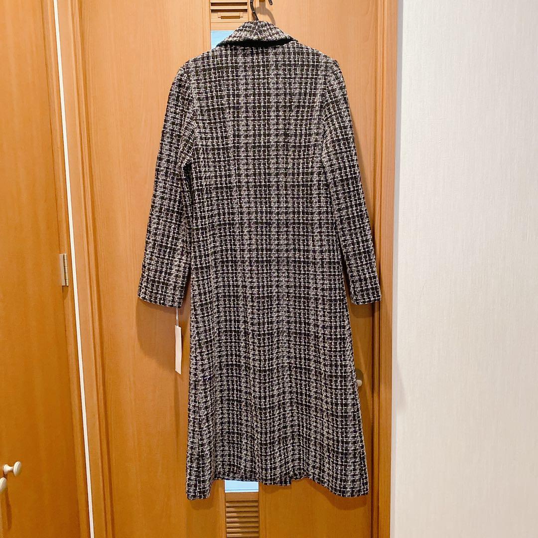 新品未使用LILY BROWN チェック柄チェスターコートロングコート サイズ1