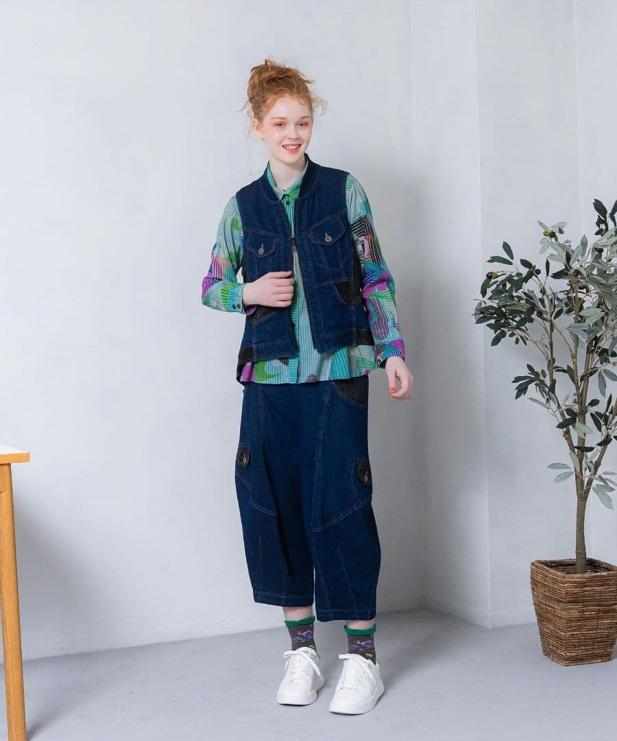 専用 昨年購入 センソユニコ cube-cube ガーゼデニムパンツ 未使用！