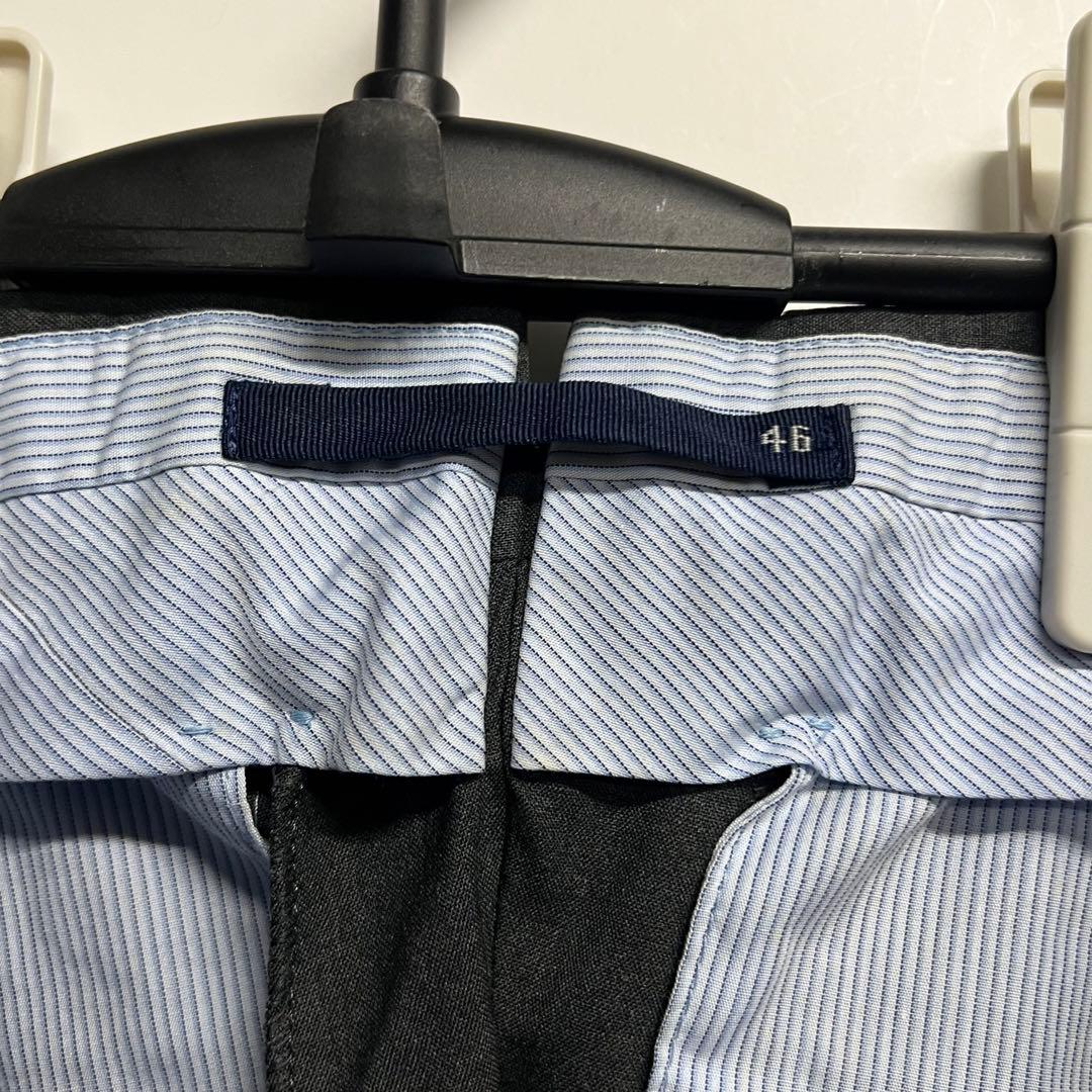 【新品未使用品】インコテックス スラックスパンツ ウール チャコールグレー 46