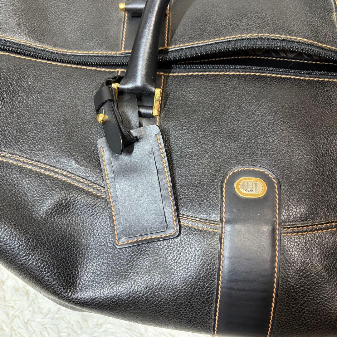 良品✨ダンヒル ボストンバッグ レザー ゴールド金具 大容量　ブラック