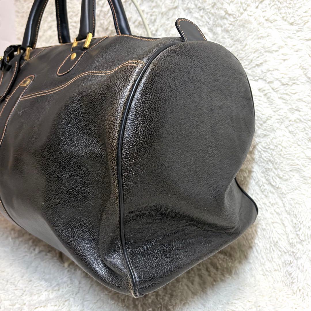 良品✨ダンヒル ボストンバッグ レザー ゴールド金具 大容量　ブラック