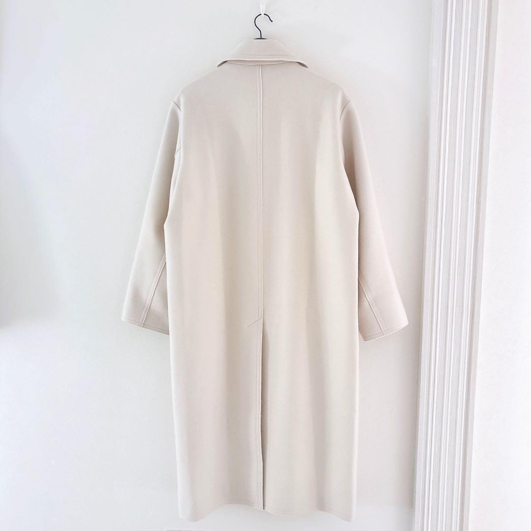 《新品》MAISON SPECIAL ローエッジコート S140メルトン 白 F