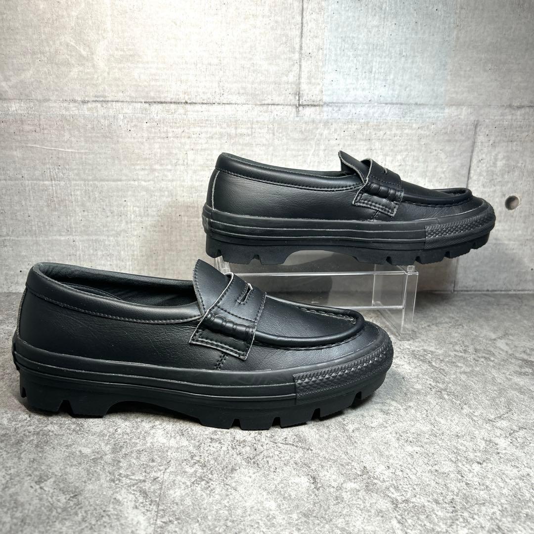 ほぼ新品【CONVERSE ALL STAR】チャンクローファー/厚底/完売/黒