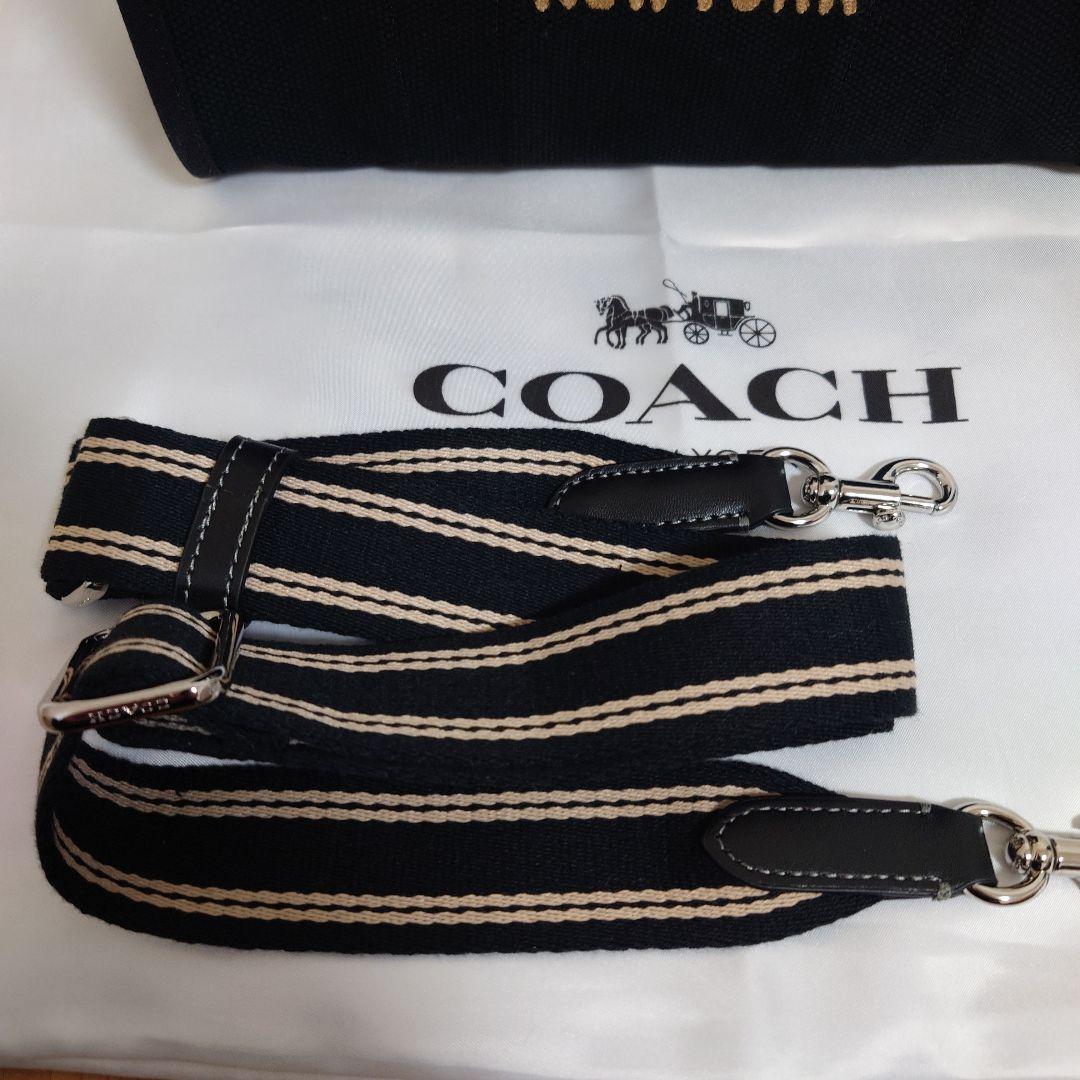 ✨COACH ✨新品ブラックトートショルダーストラップ付きバッグCP164‼️