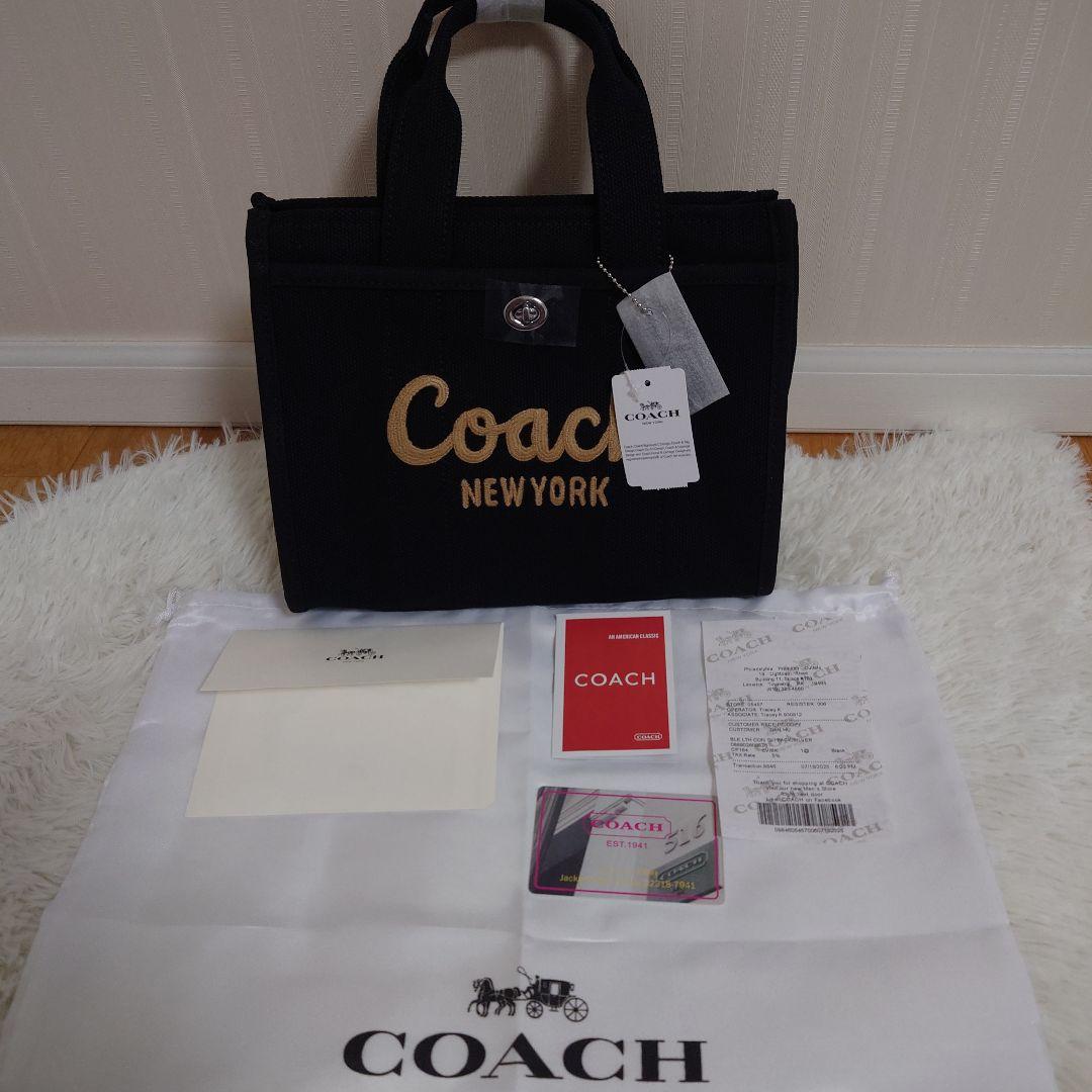 ✨COACH ✨新品ブラックトートショルダーストラップ付きバッグCP164‼️