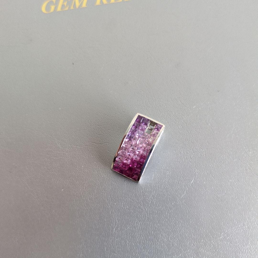 ♥訳あり♥18金　ダイヤ　ルビー　サファイア　トップ　鑑定書付き