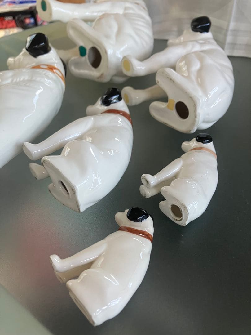 Victor ビクターニッパー 犬置物 6体70〜220mm昭和レトロ