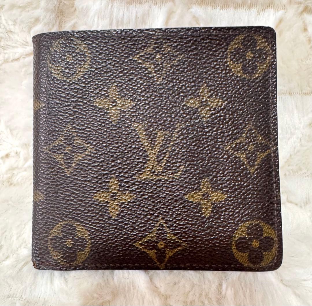 ルイヴィトン ポルトフォイユ マルコ 2つ折り財布 メンズ 男性用 モノグラム