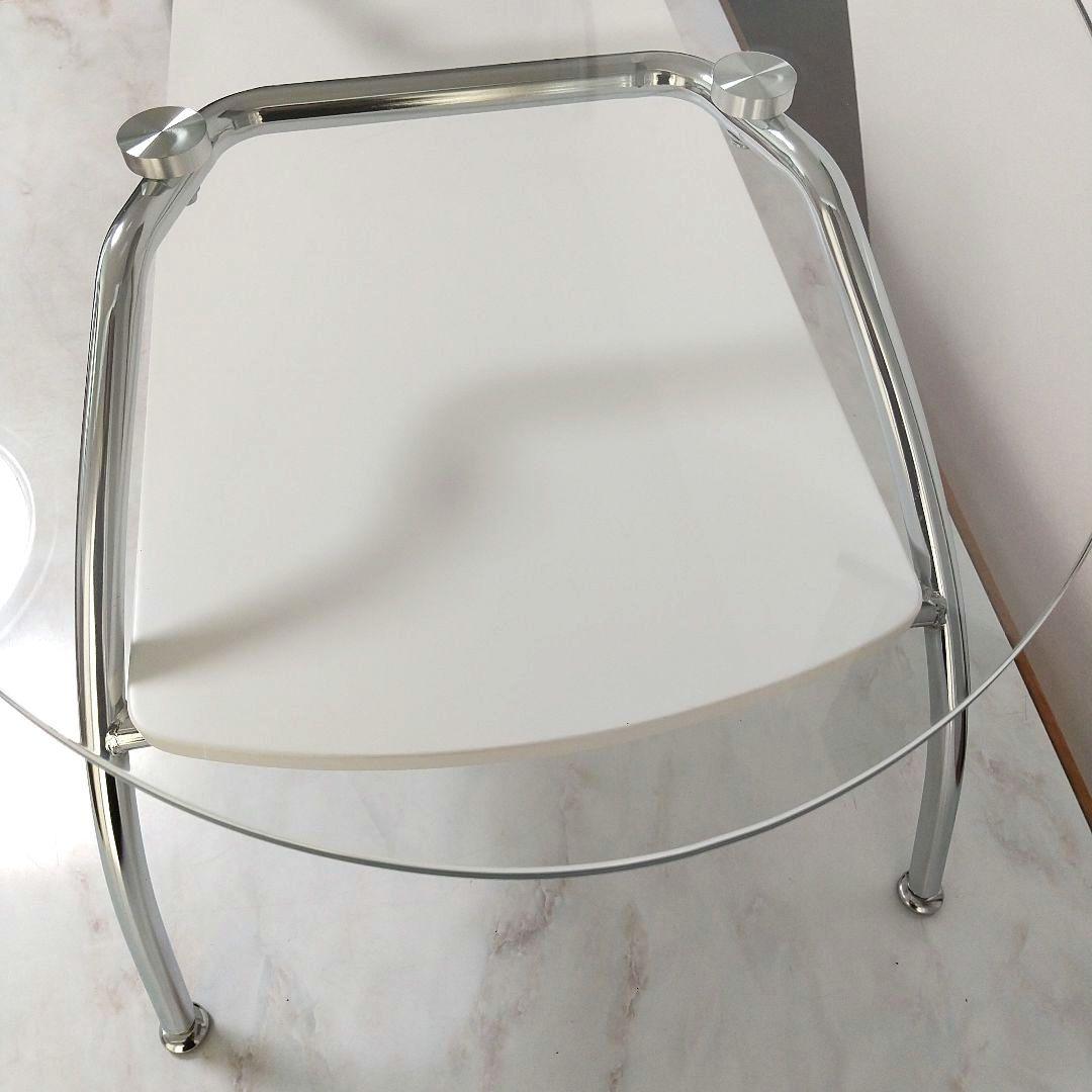 【 美品 】ニトリ 楕円形ガラスセンターテーブル