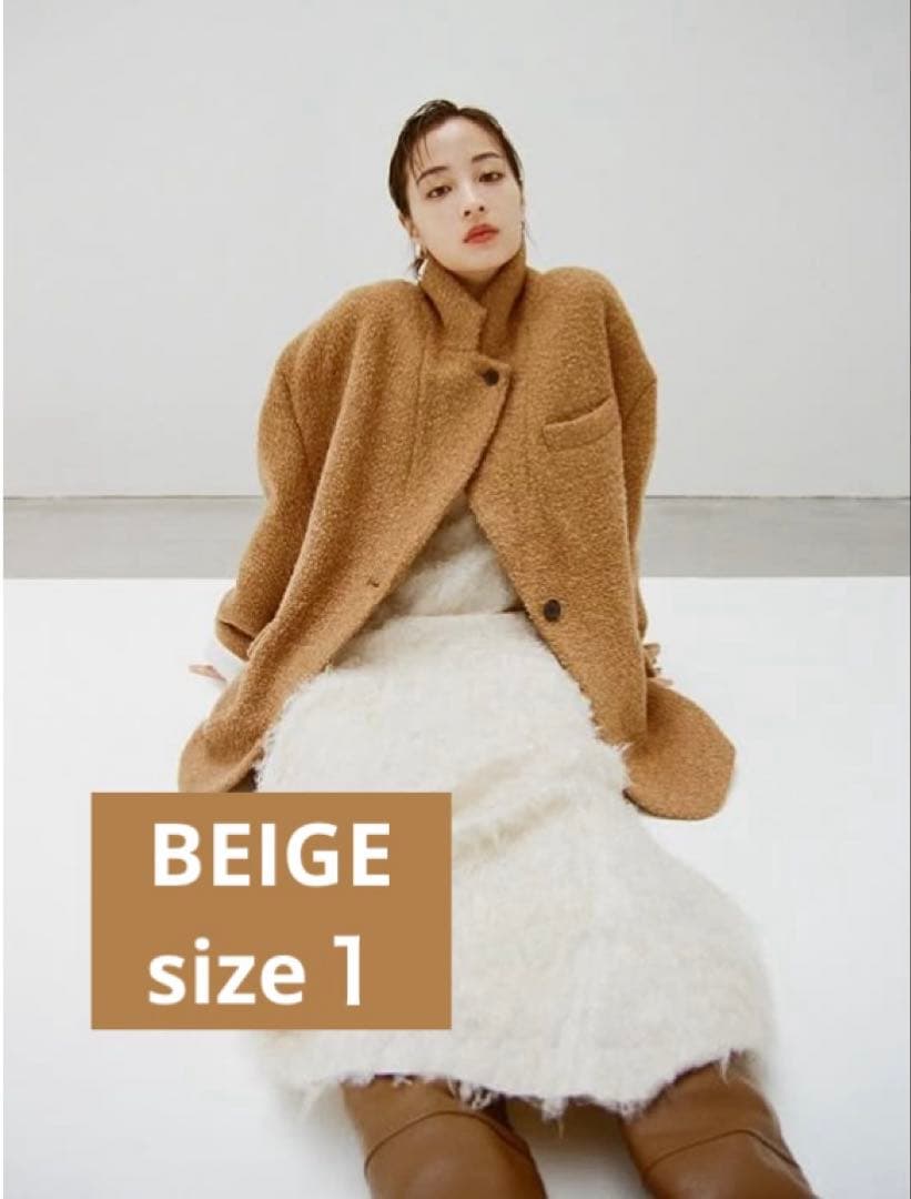 CLANE suzu MIX COLOR OVER COAT ベージュ 1