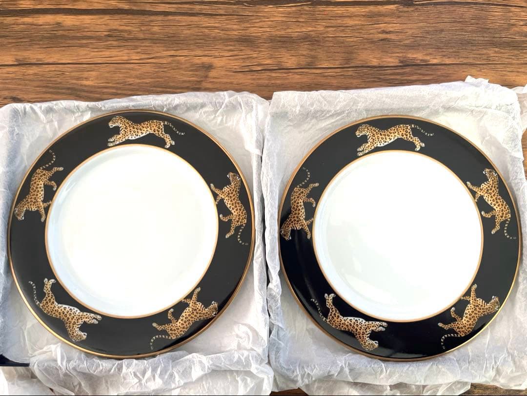 【未使用・箱付】希少 リン・チェイス ジャガー・ジャングル　パン皿　2枚　レア