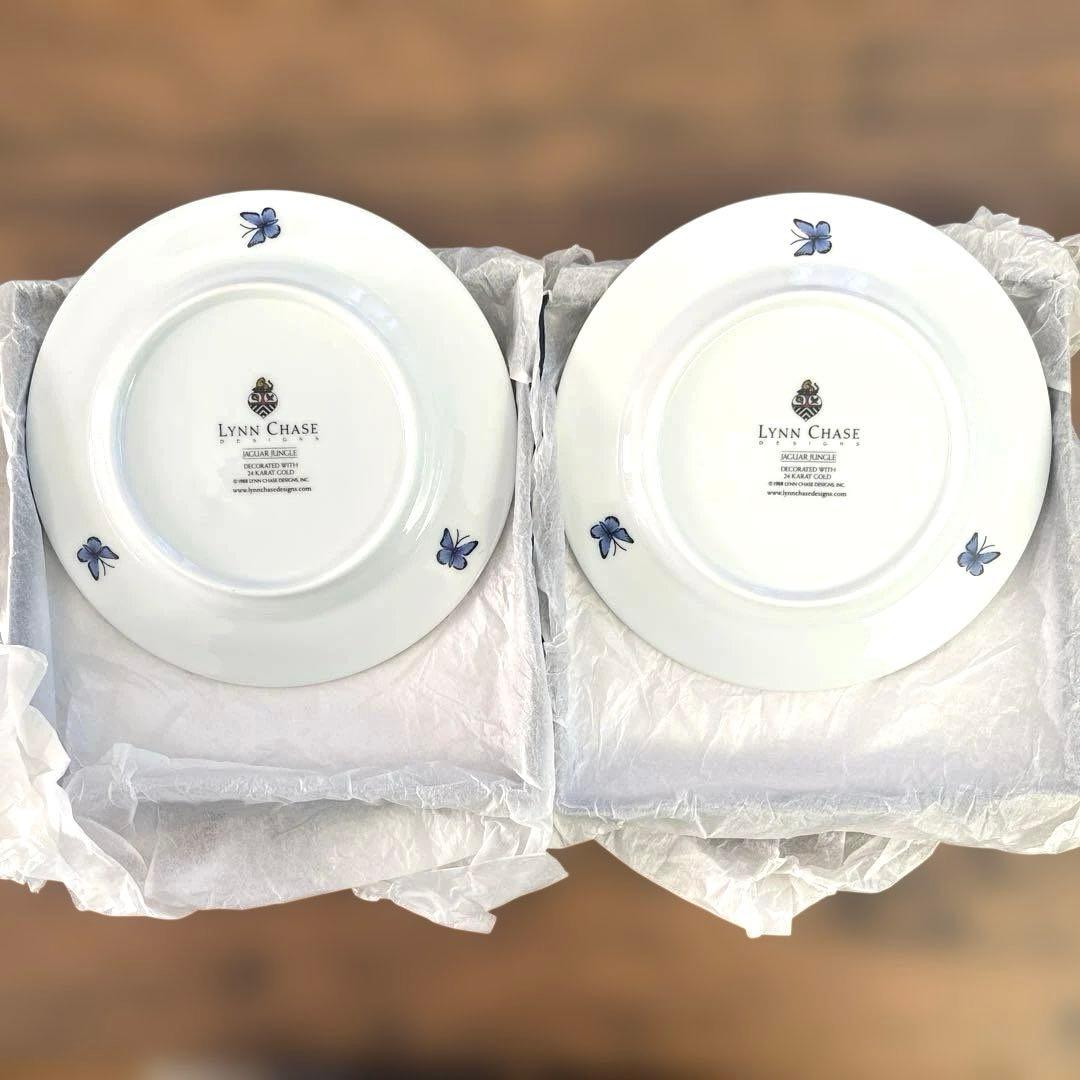 【未使用・箱付】希少 リン・チェイス ジャガー・ジャングル　パン皿　2枚　レア