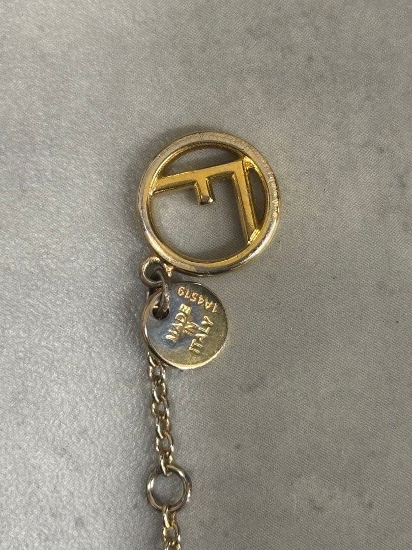 FENDI フェンディ ネックレス ゴールドクリスタル FFロゴ 箱付き