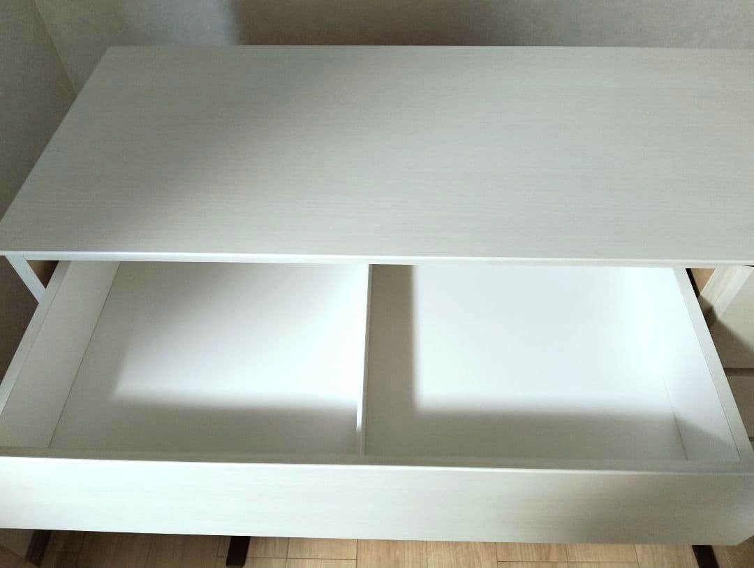 ニトリ　ローチェスト　クエス　ホワイトウォッシュ 120cm幅　使用１年未満