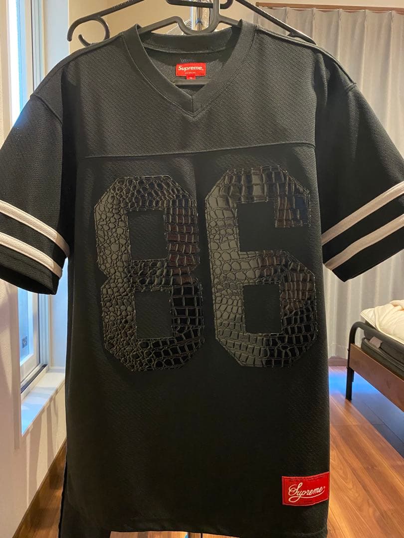 シャツ Supreme Faux Croc Football Jersey Black