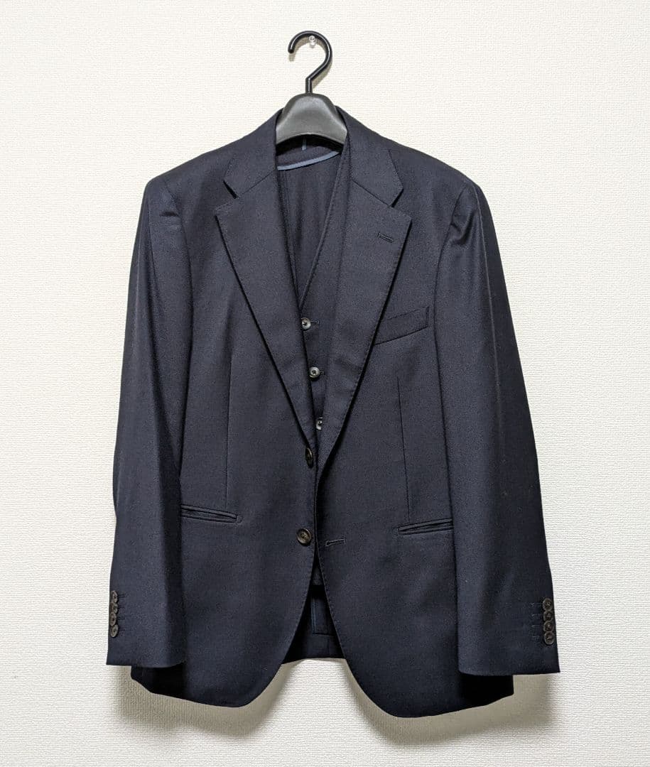 【A4】カシミア混ウール 3ピーススーツ【アレキサンダージュリアン】